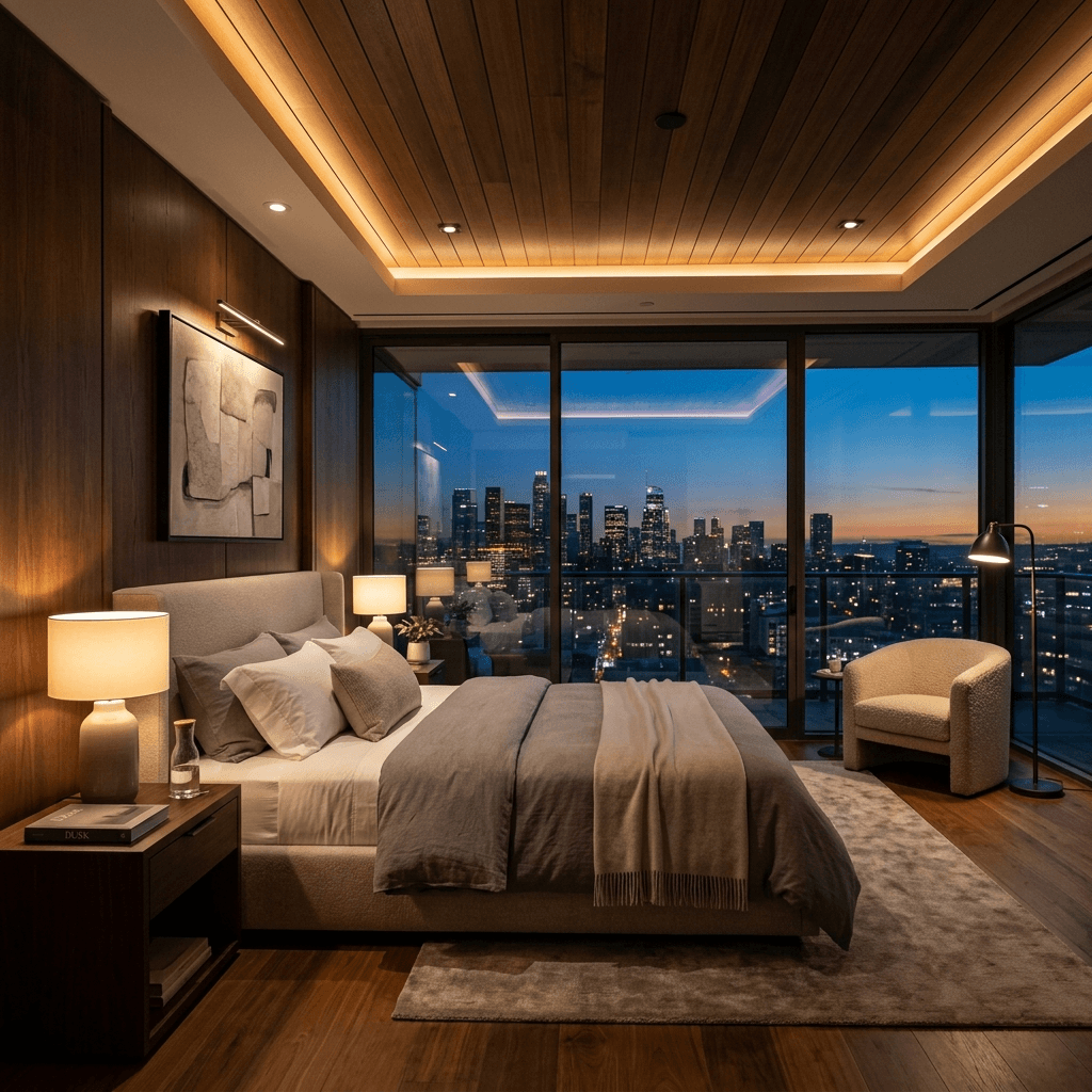 Luxury Skyline Master Bedroom